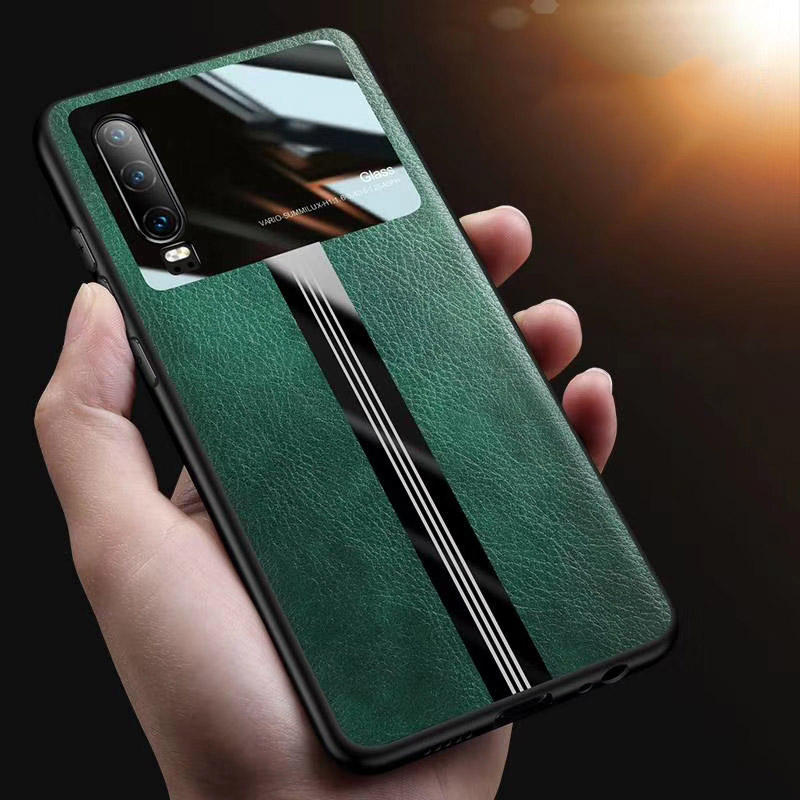 Bakeey Luxury Business PU Leather Mirror Glass Shockproof Protective Case for Xiaomi Mi Note 10 / Xi
