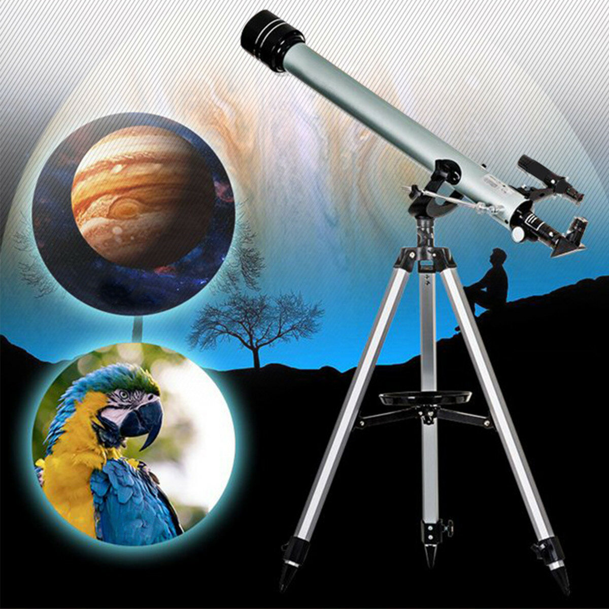 525X 50mm Aperture HD Astronomical Telescope Professional High Resolution Viewfinder Stargazing Telescope
