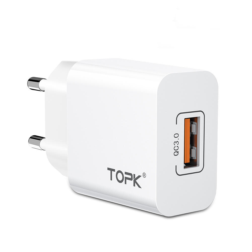 TOPK 18 W QC3.0 Snel Opladen USB Lader Adapter Voor iPhone 11 Pro Huawei P30 Pro Mate 30 9Pro S10 + 