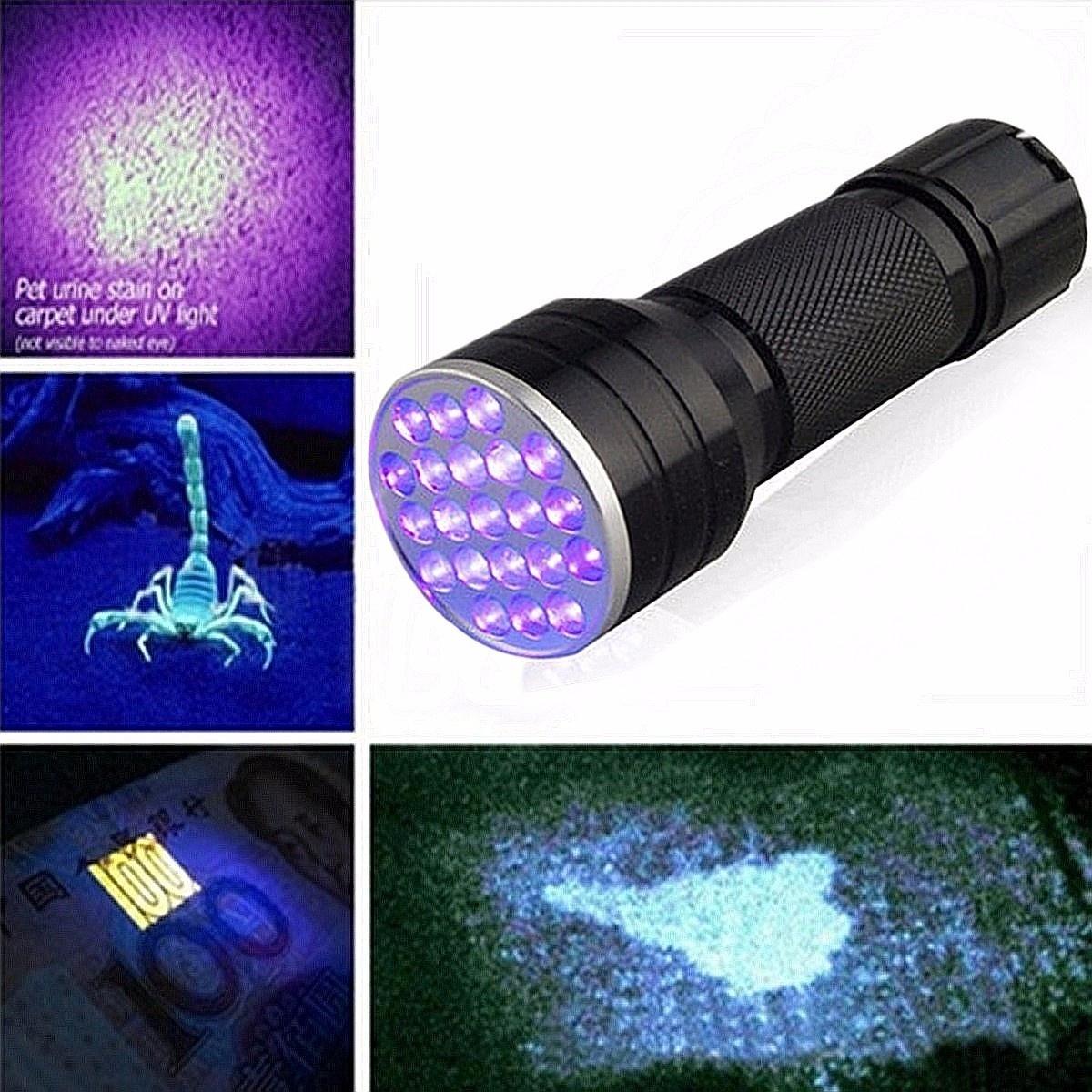 

Aluminum Alloy 21LED UV Ultra Violet Mini Blacklight Flashlight Torch Light Lamp Outdoor