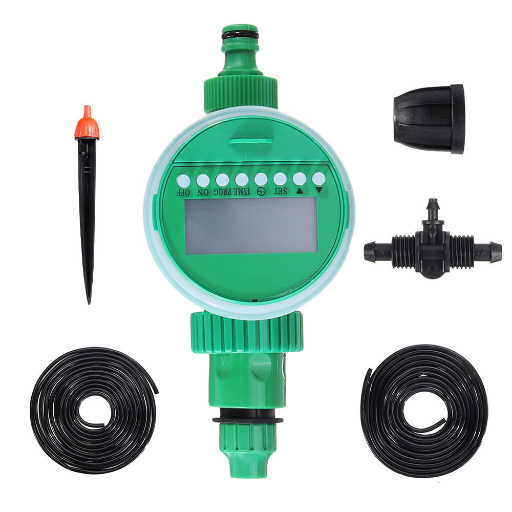 52Pcs/Set 15M Hose Water Controller Timer LCD Display Adjustable Drippers DIY Micro Drip Misting Irr