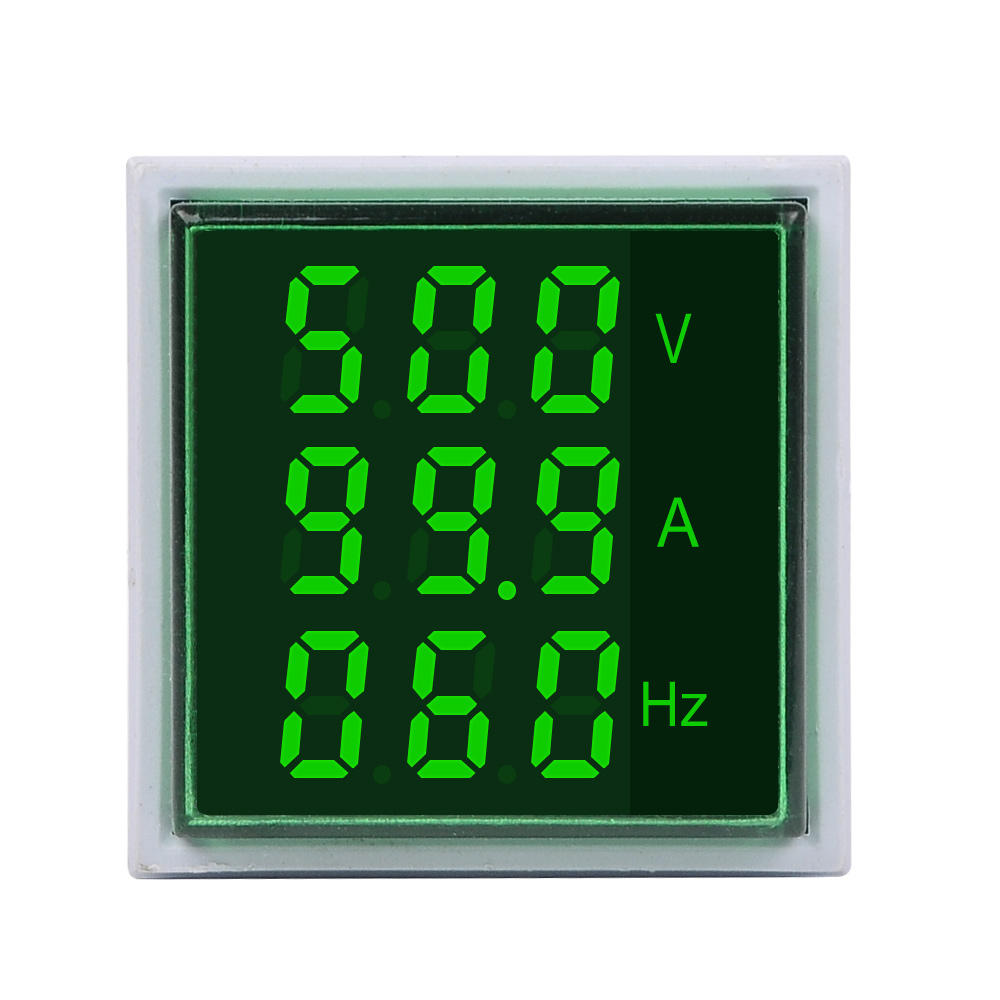 3 stks Geekcreit? 3 in 1 AC 60-500 V 100A Vierkante Groene LED Digitale Voltmeter Amp?remeter Hertz 