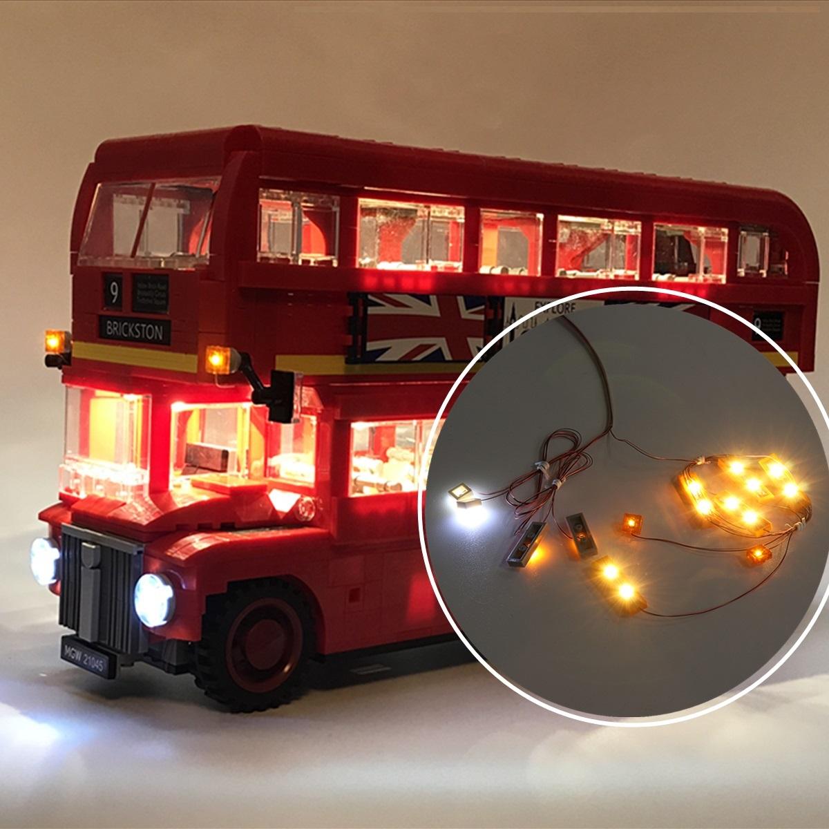 

DIY Светодиодный Освещение Набор ТОЛЬКО ДЛЯ LEGO London Bus 10258 Игрушечные Кирпичи Строительные Блоки