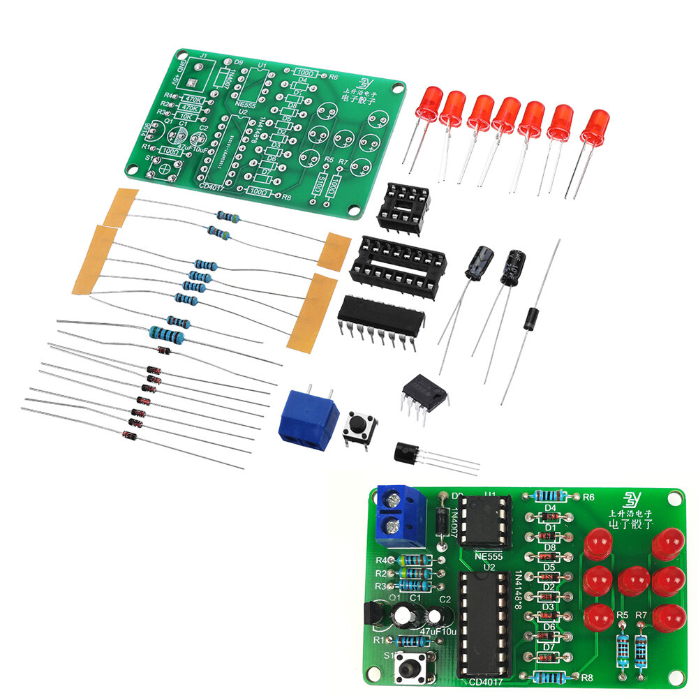 Elektronische dobbelstenen kit met omgekeerde verbinding bescherming LED dobbelstenen DIY elektronis