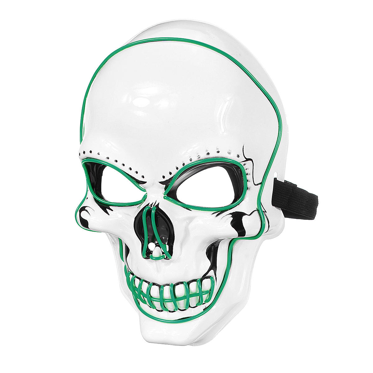 Halloween LED Light Skull Head Gezichtsmasker Carnaval Night Cosplay Kostuum Props