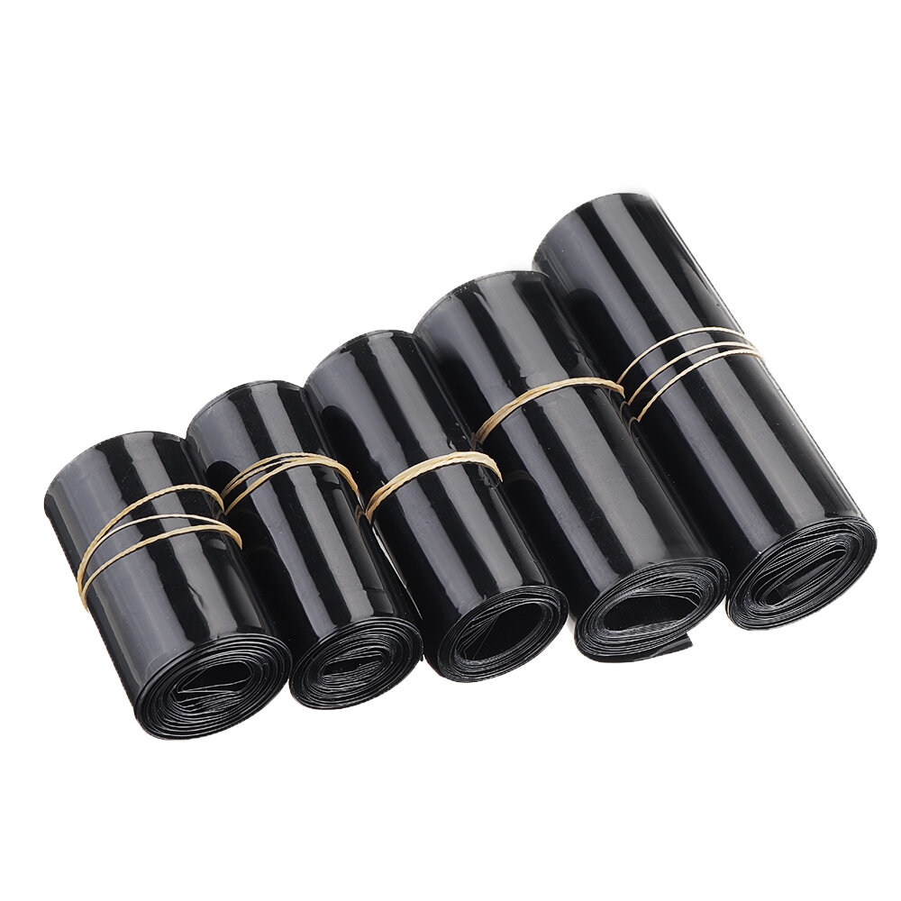 50/60/70/80/95mm PVC Black Heat Shrink Tube for RC Lipo Battery