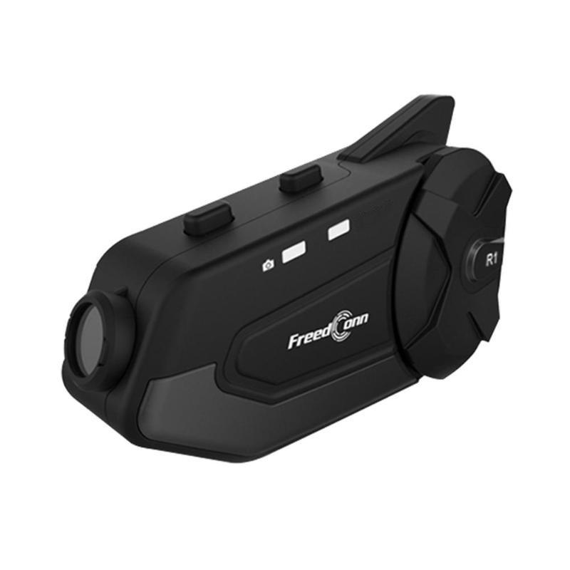 FreedConn R1 1080P HD Camera Motorcycle Waterproof Stereo Music Wireless WiFi bluetooth 4.1 HiFi Helmet Headset Intercom