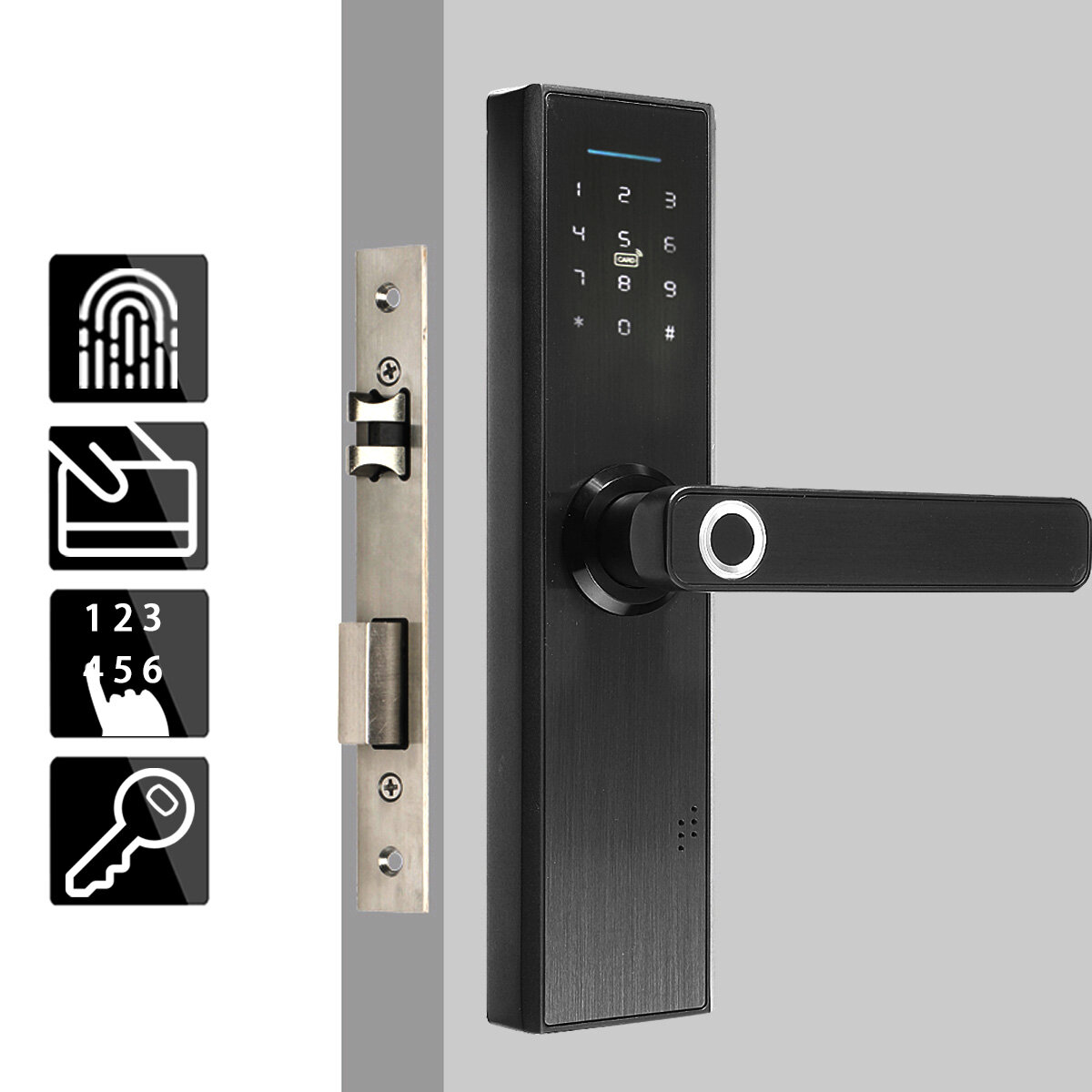 Στα 57.58 € από αποθήκη Τσεχίας | Electronic Smart Door Lock Biometric Fingerprint Digital Code Smart Card Key