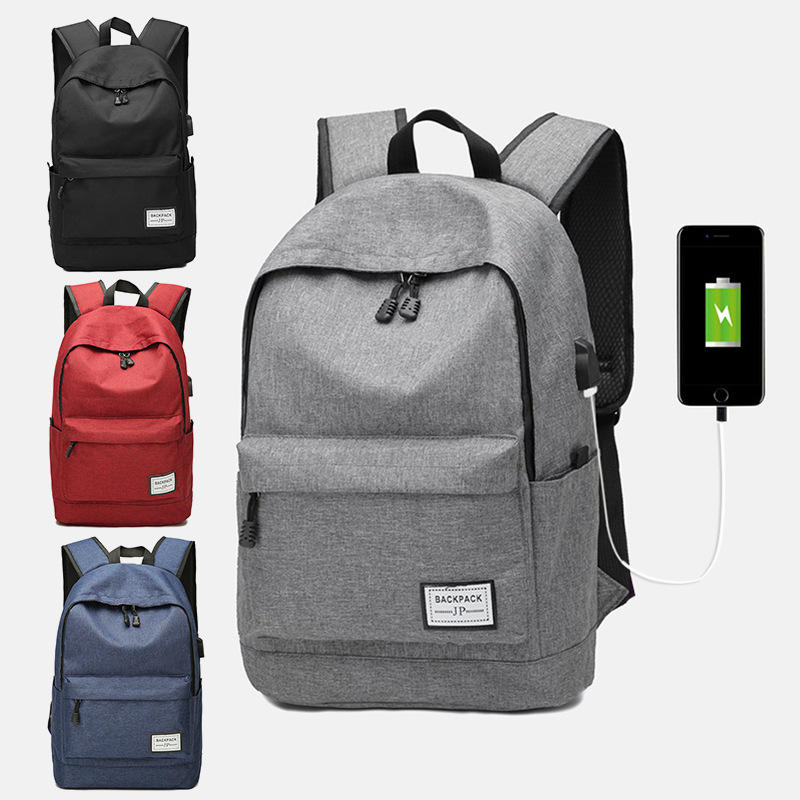 Men Large Capacity Waterproof Multi-layer USB Oxford light weight Backpack Outdoor bag