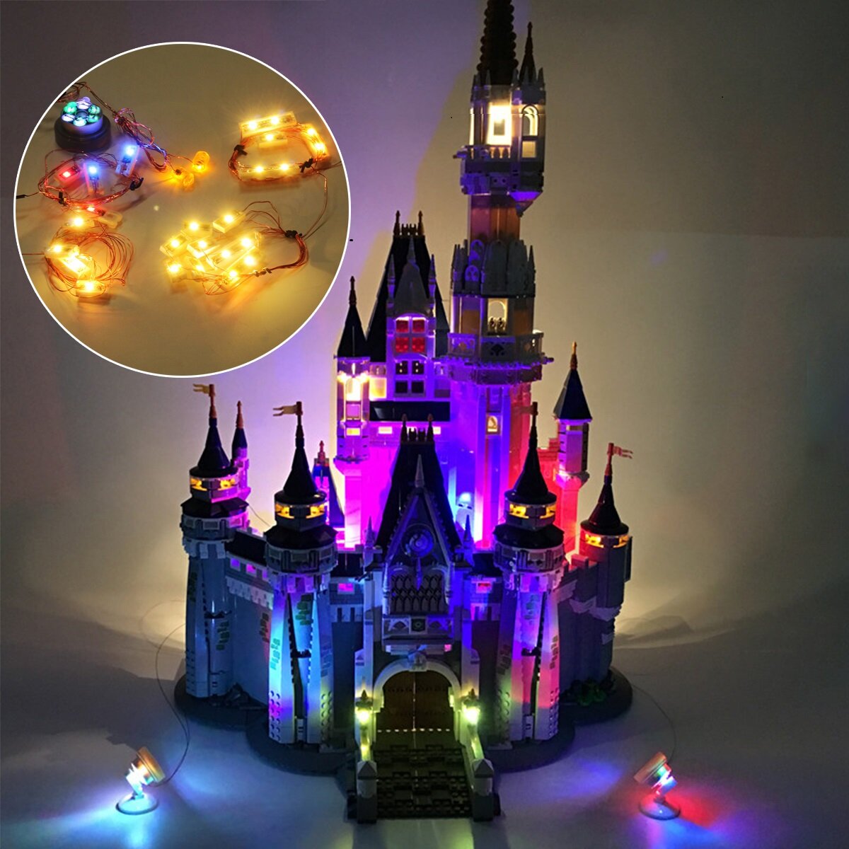 

DIY LED Light Kit ONLY For LEGO 71040 Castle Bricks Toys Updated/Ordinary