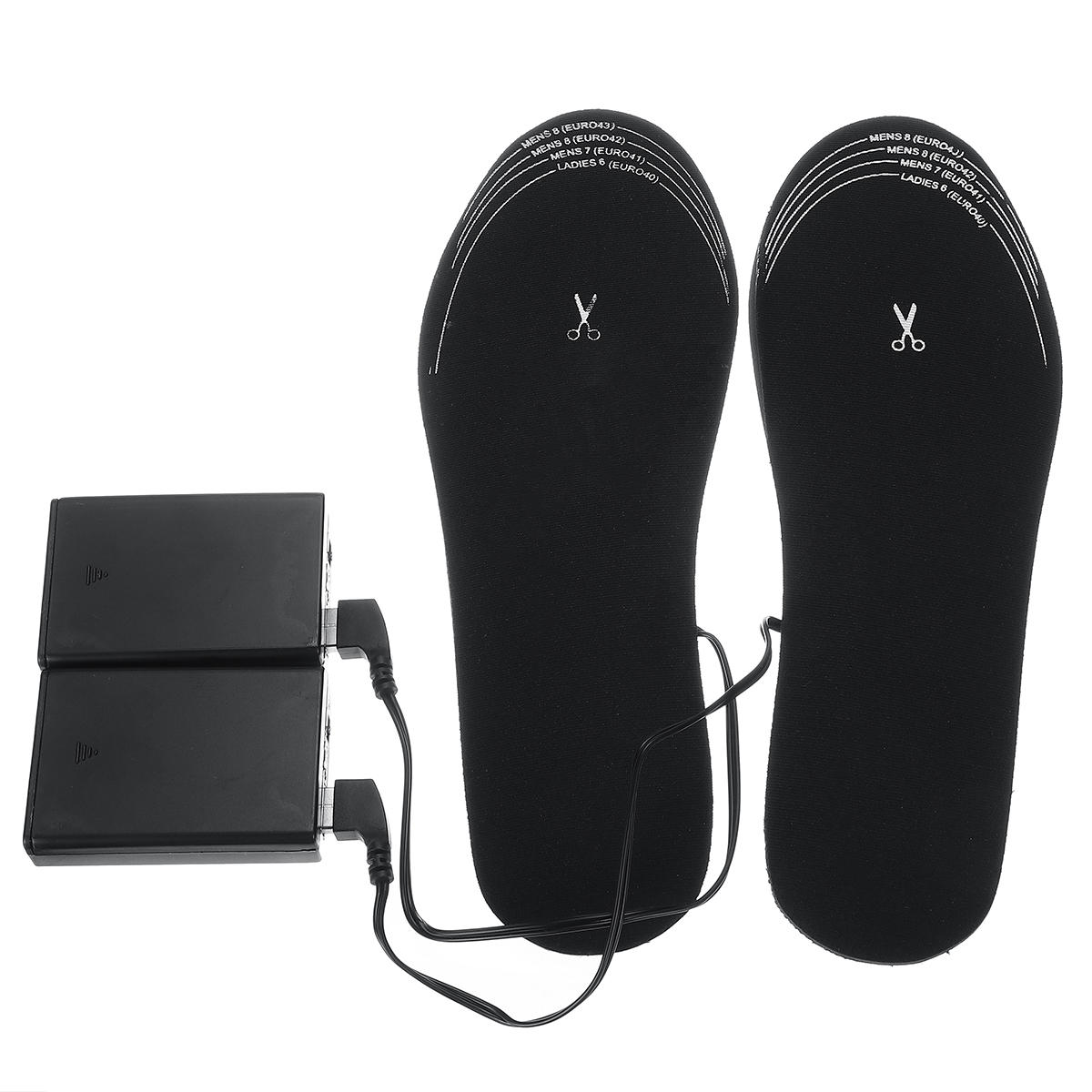 

1Pair Electric Heated Shoe Insoles Cold Foot Warmer Feet Battery Warm Pad Heated