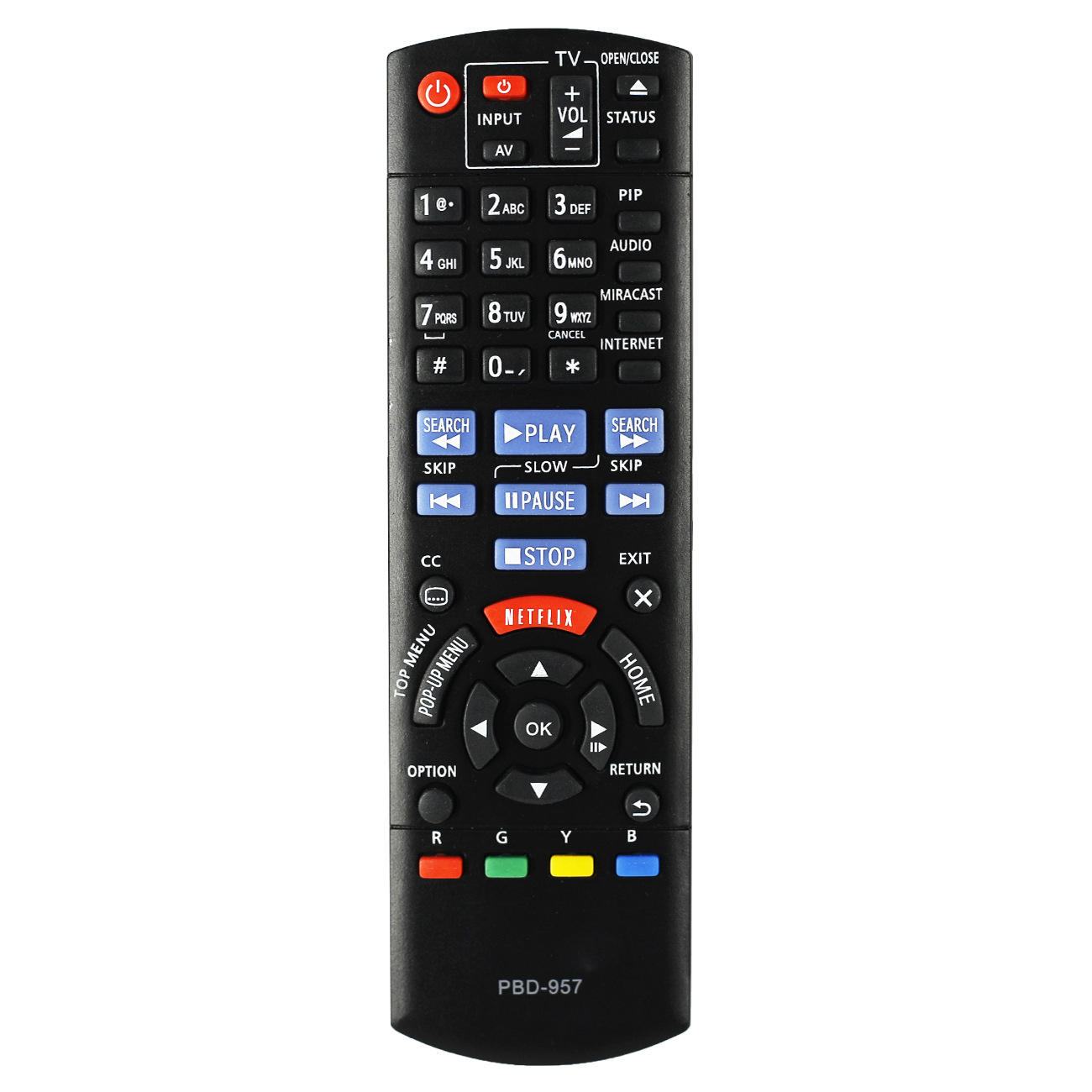 

TV Remote Control PBD-957 for Panasonic DVD Player DMP-BD75 DMP-BD755