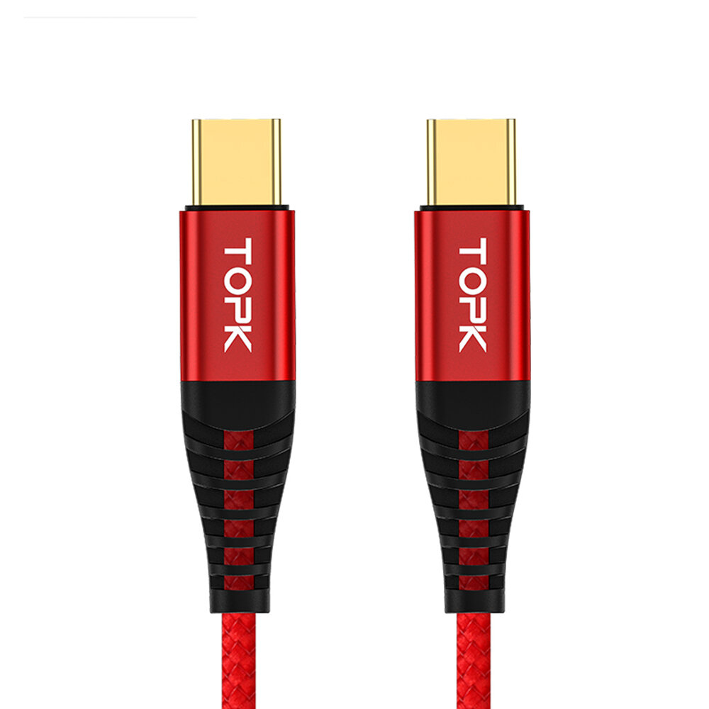 TOPK 60W PD USB C to Type CMi9用急速充電データケーブルHUAWEIMAte30 Pro 5G Pocophone MacBook