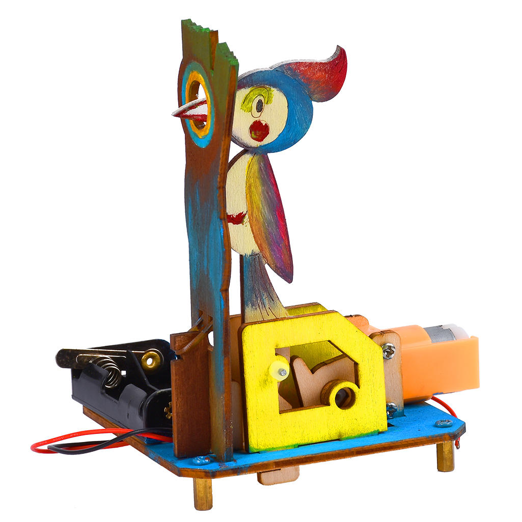 DIY Woodpecker Intelligence Training Model Blocks Toys