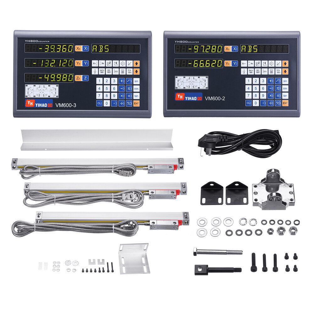 Linear Scale for Milling Lathe Machine 2 Axis DRO kit Digital Readout Display
