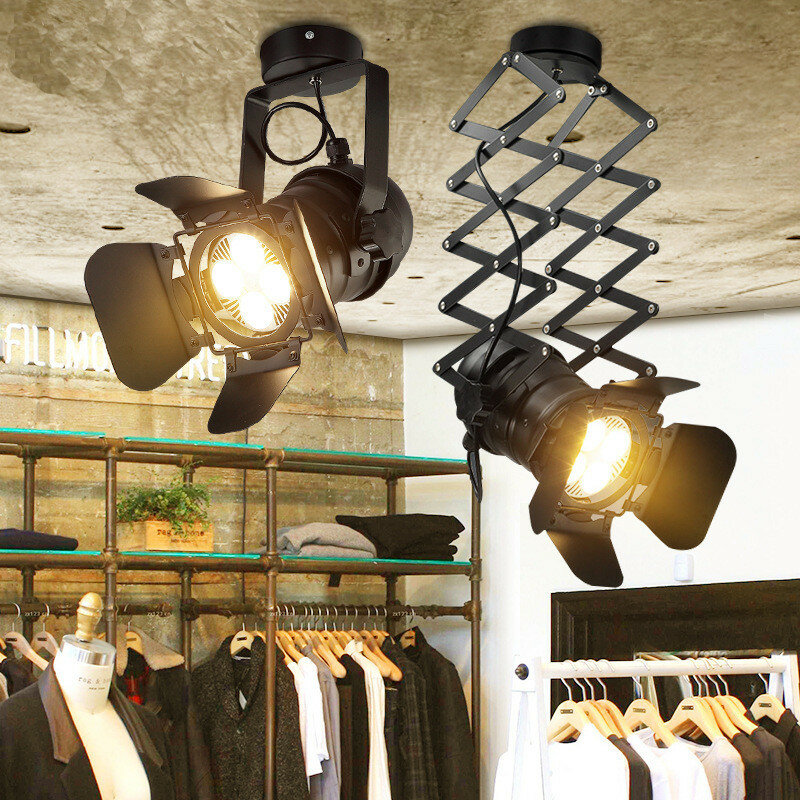 Industrial Retro LED Ceiling LightTrack Light Stretch Light Indoor LED Lamp for Cloth Club