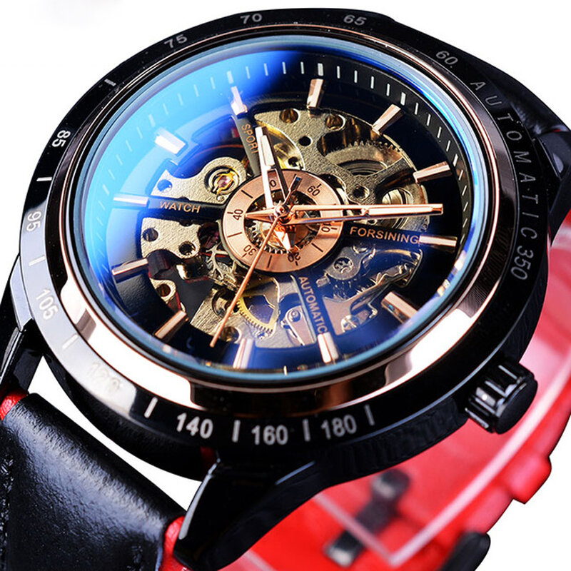 Forsining GMT1009 3ATM waterdicht echt automatisch mechanisch horloge