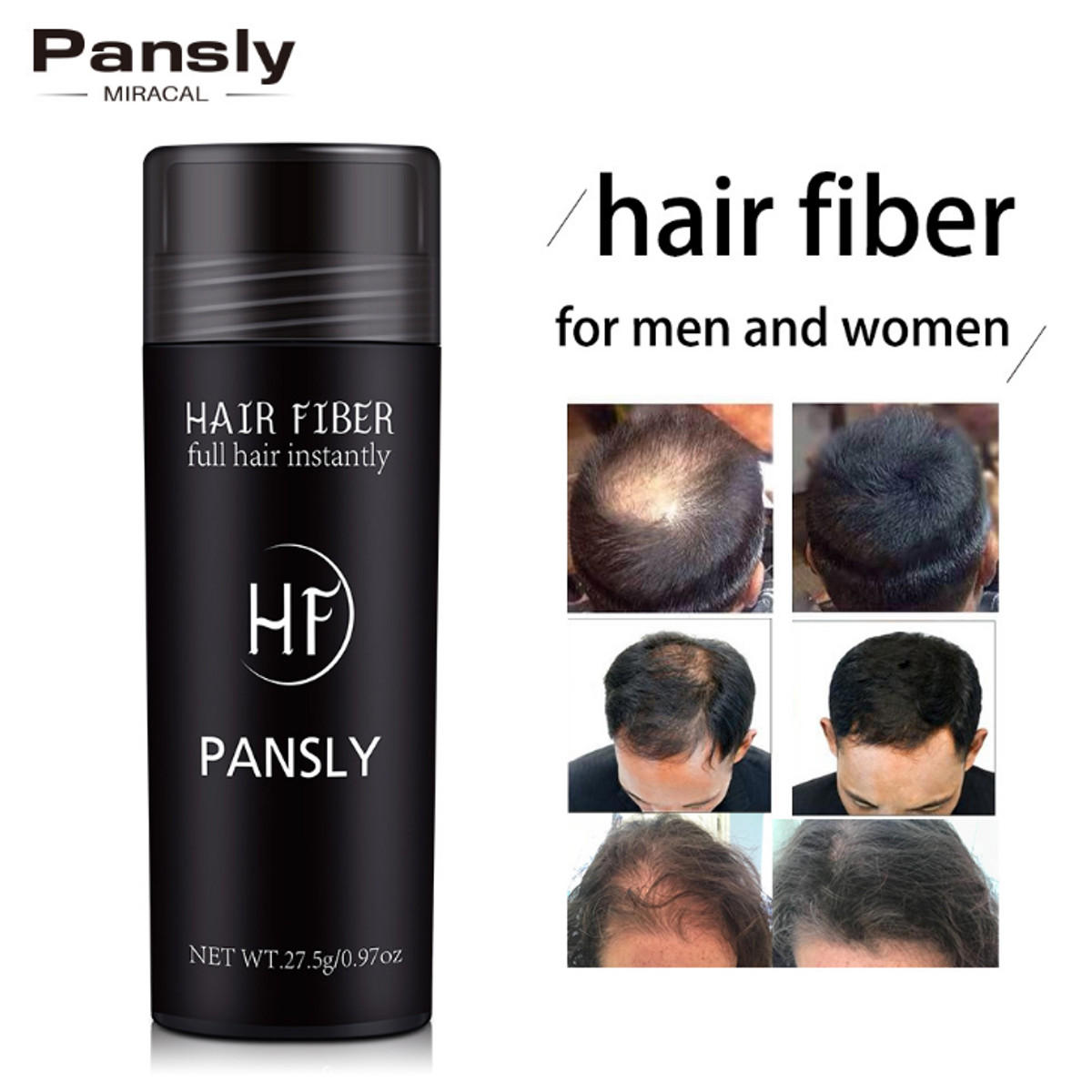 

Pansly Hair Building Fibers Keratin Hair Powder Thinning Hair Loss Concealer