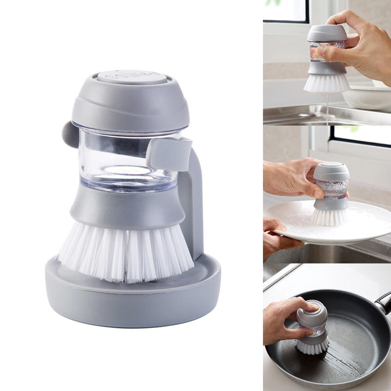 IPRee® 自動食器洗い液ブラシ付き鍋、フライパン、BBQクリーニングツールキャンプピクニック用。