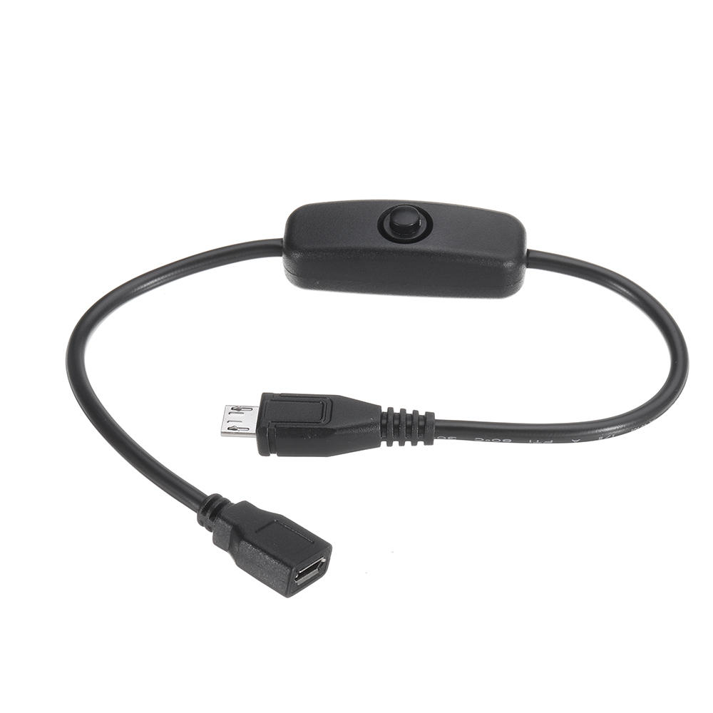 

5V / 2.5A Micro USB Женский удлинительный кабель питания с переключателем включения / выключения для Raspberry Pi