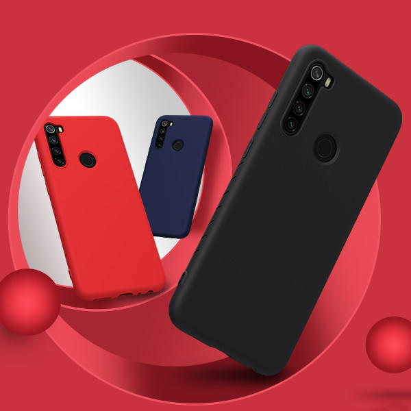 NILLKIN Smooth Shockproof Soft Rubber Wrapped Silicone Protective Case for Xiaomi Redmi Note 8 2021 Non-original