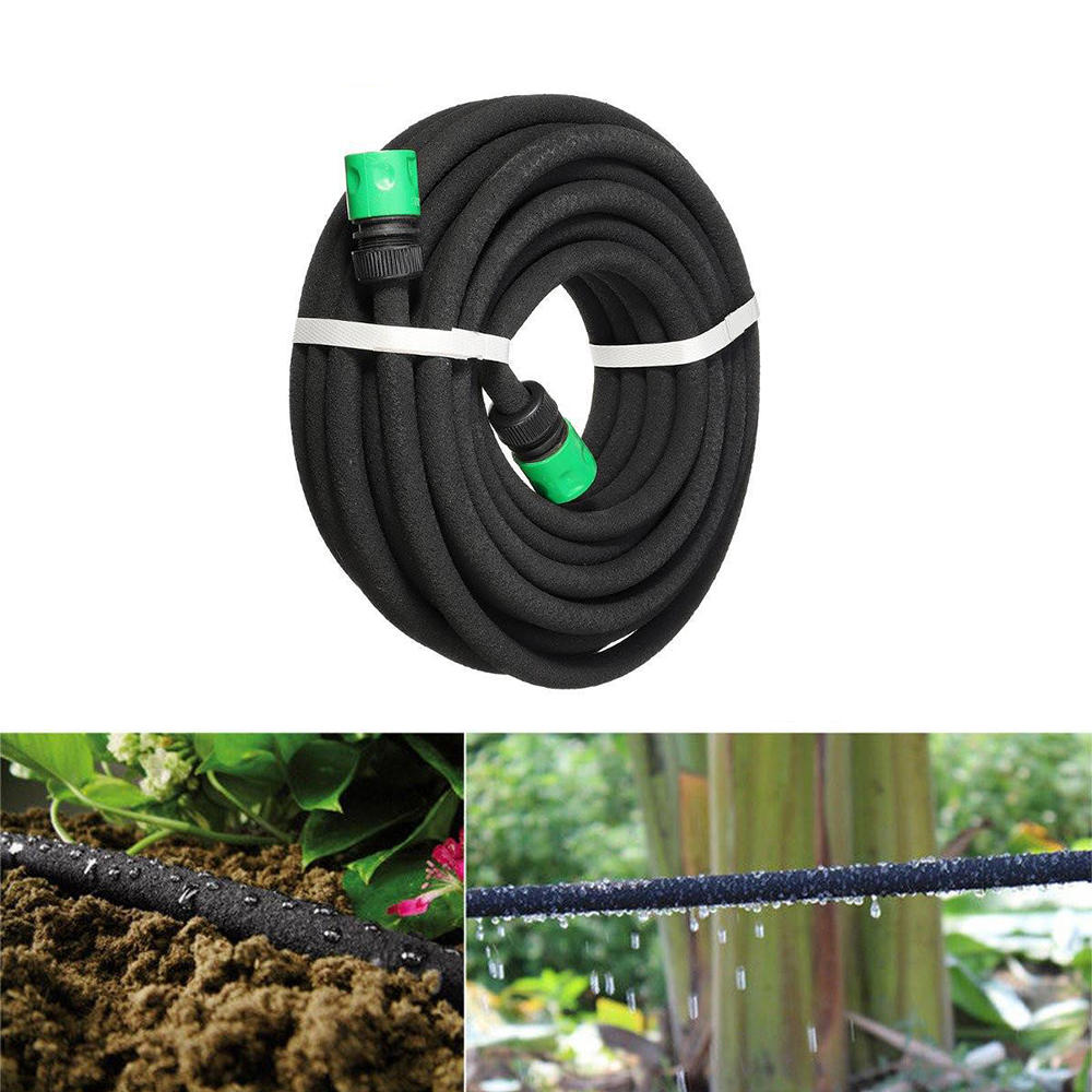 15M Soaker Hose Pipe Garden Outdoor Plants Gardening Leaky Drip Watering System