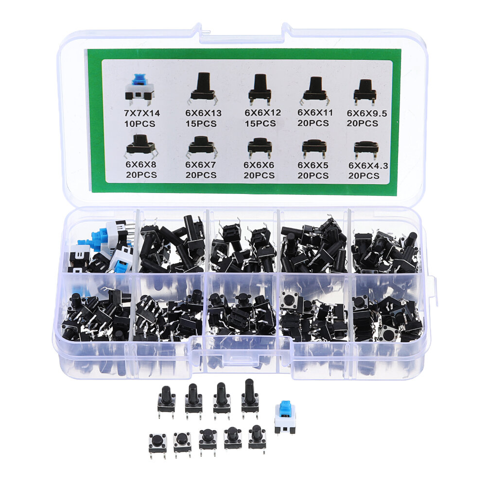 Momentary Tactile Push Button Switch Momentary Tact & Cap Assortment Kit 