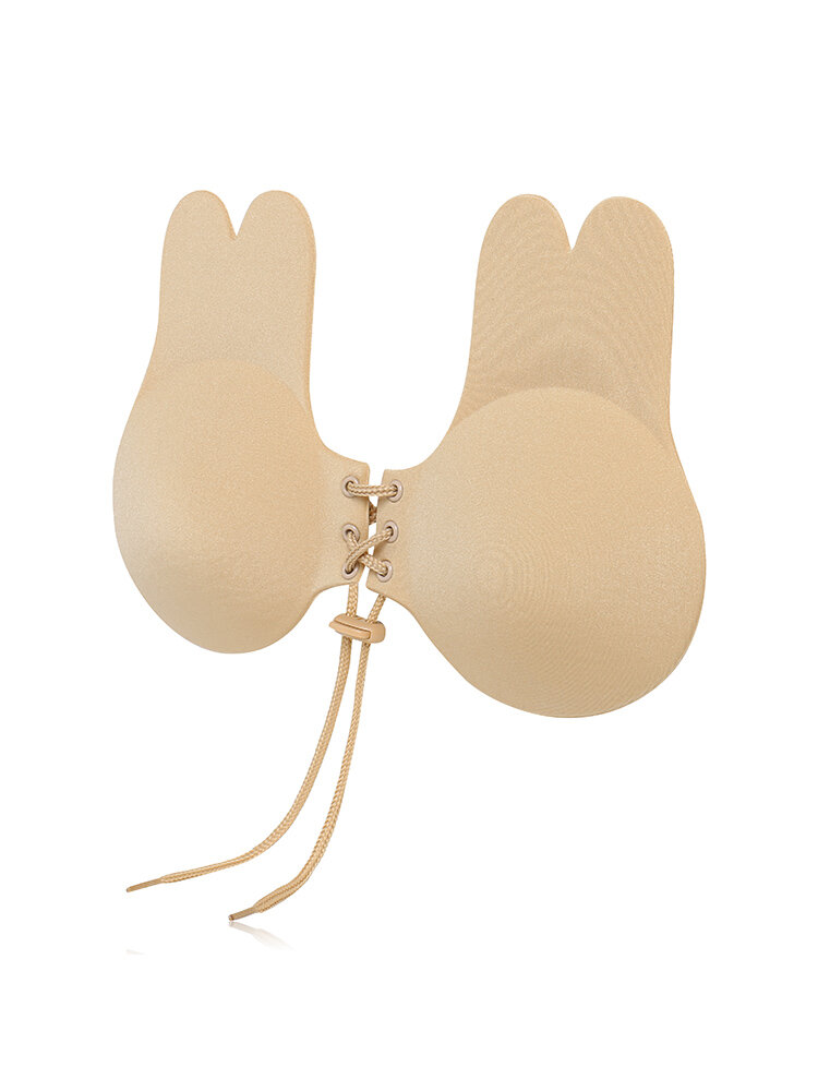 

Cross String Gather Adhesive Push Up Nipplecovers Silicone Bra