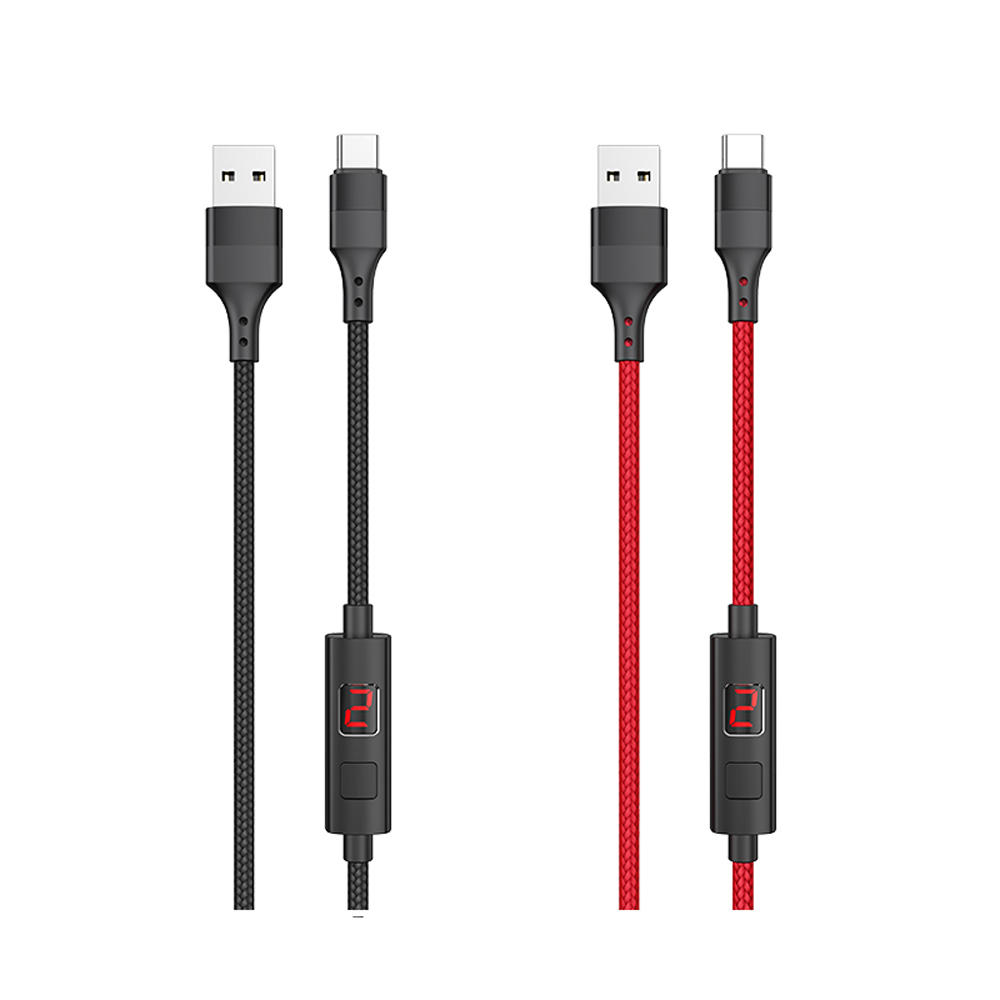 

HOCO 3A Type C Micro USB LED Display Timing Control Fast Charging Data Cable For Huawei P30 Pro Mate 30 Mi9 9Pro S10+ No