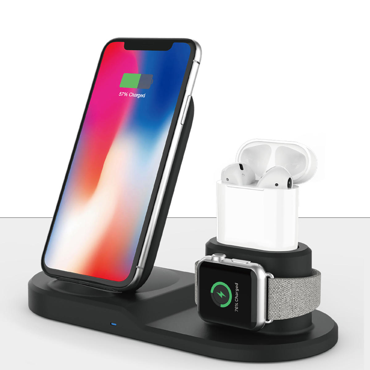 3 In 1 Qi Wireless Charger Watch Charger Earbuds Charger Phone Holder for Qi-enabled Smart Phone for iPhone Apple Watch