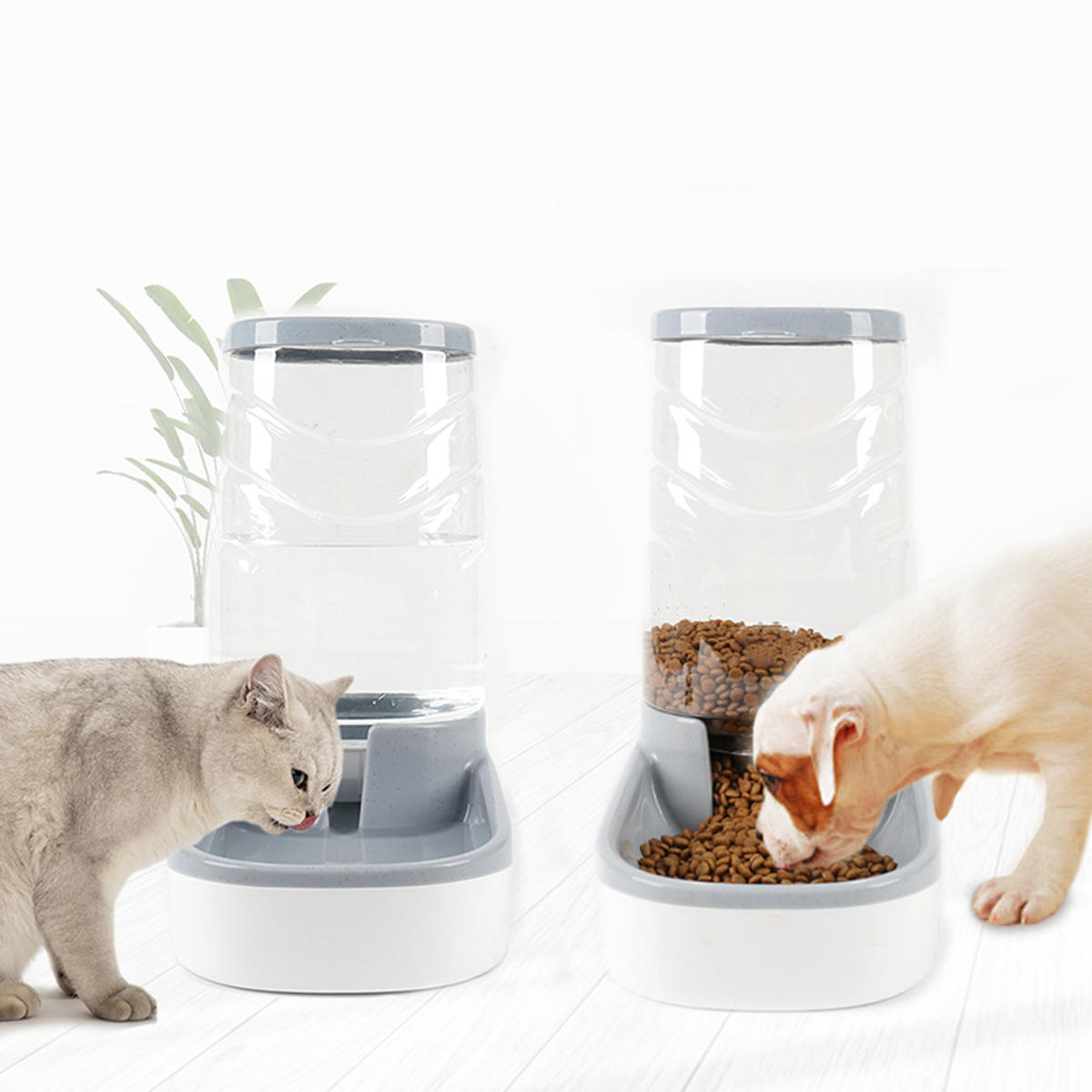 3.8L Large Automatic Pet Food Drink Dispenser Dog Cat Feeder Water Bowl Dish Pets Automatic Waterer Food Feeder Dispense