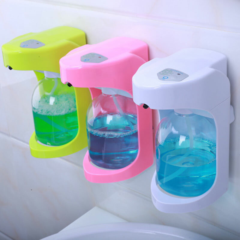 Automatische Schuim Handwasmachine Inductie Zeepdispenser Vloeibare Fles Stand Muur Opknoping Intelligent Handdesinfecterend middel