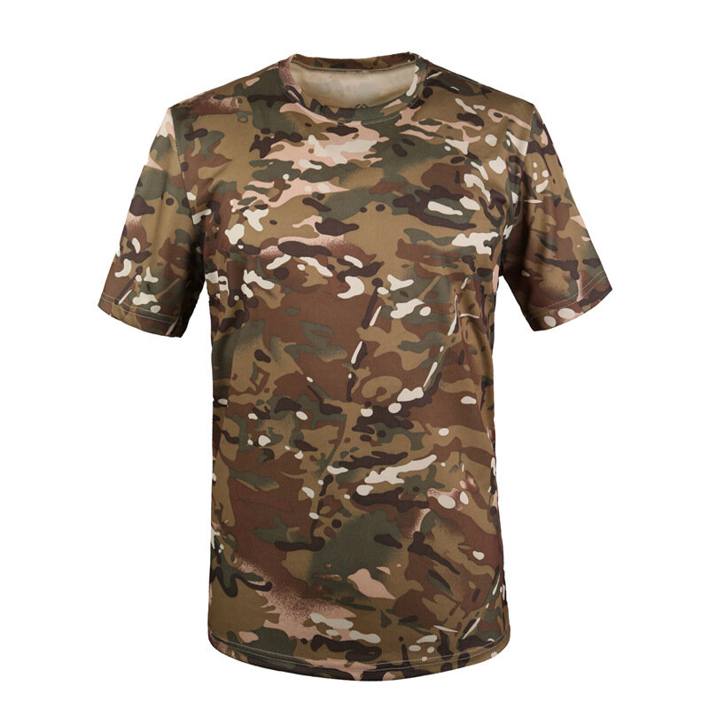 Summer Racing Sports Army Camo Tee Camouflage T Shirts Short Sleeved Casual...