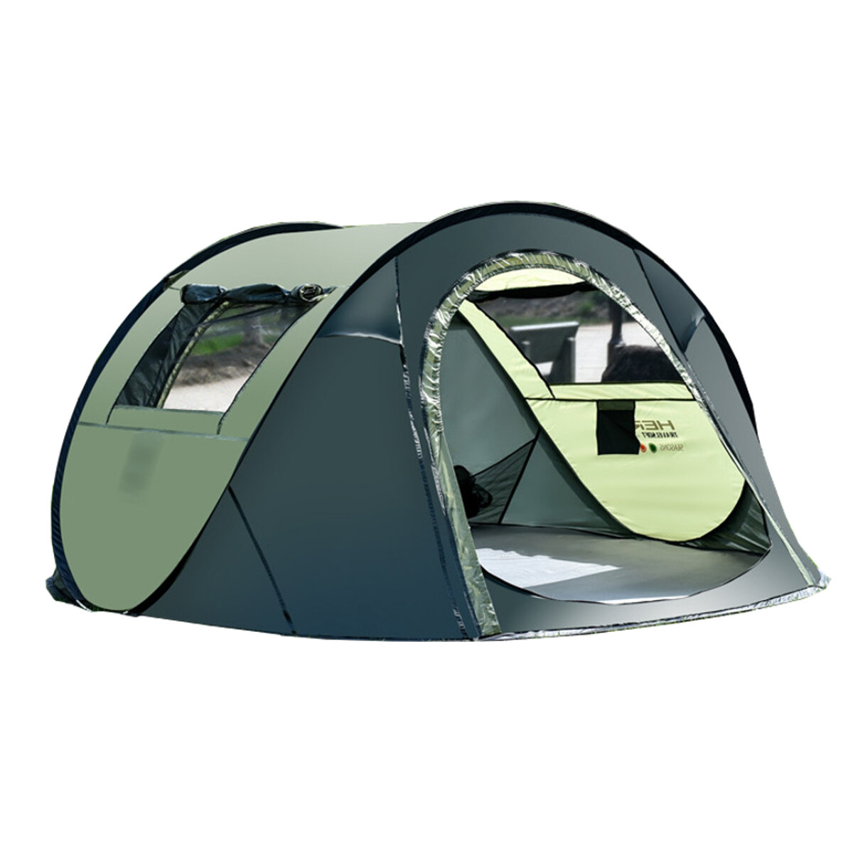 5-8 személyes vízálló kemping sátor automatikus felbukkanó gyorsmenhely szabadtéri utazás túra sátor-kávé / zöld