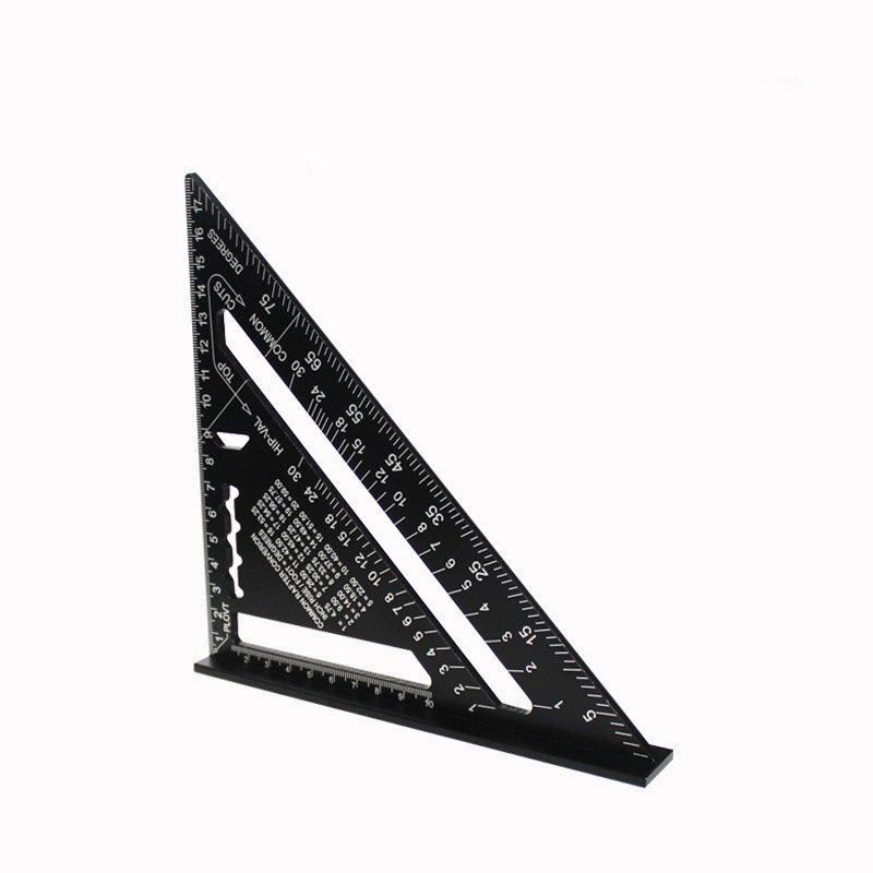 7" 12" Aluminum Speed Square Triangle Ruler Protractor Miter Framing Measuri 