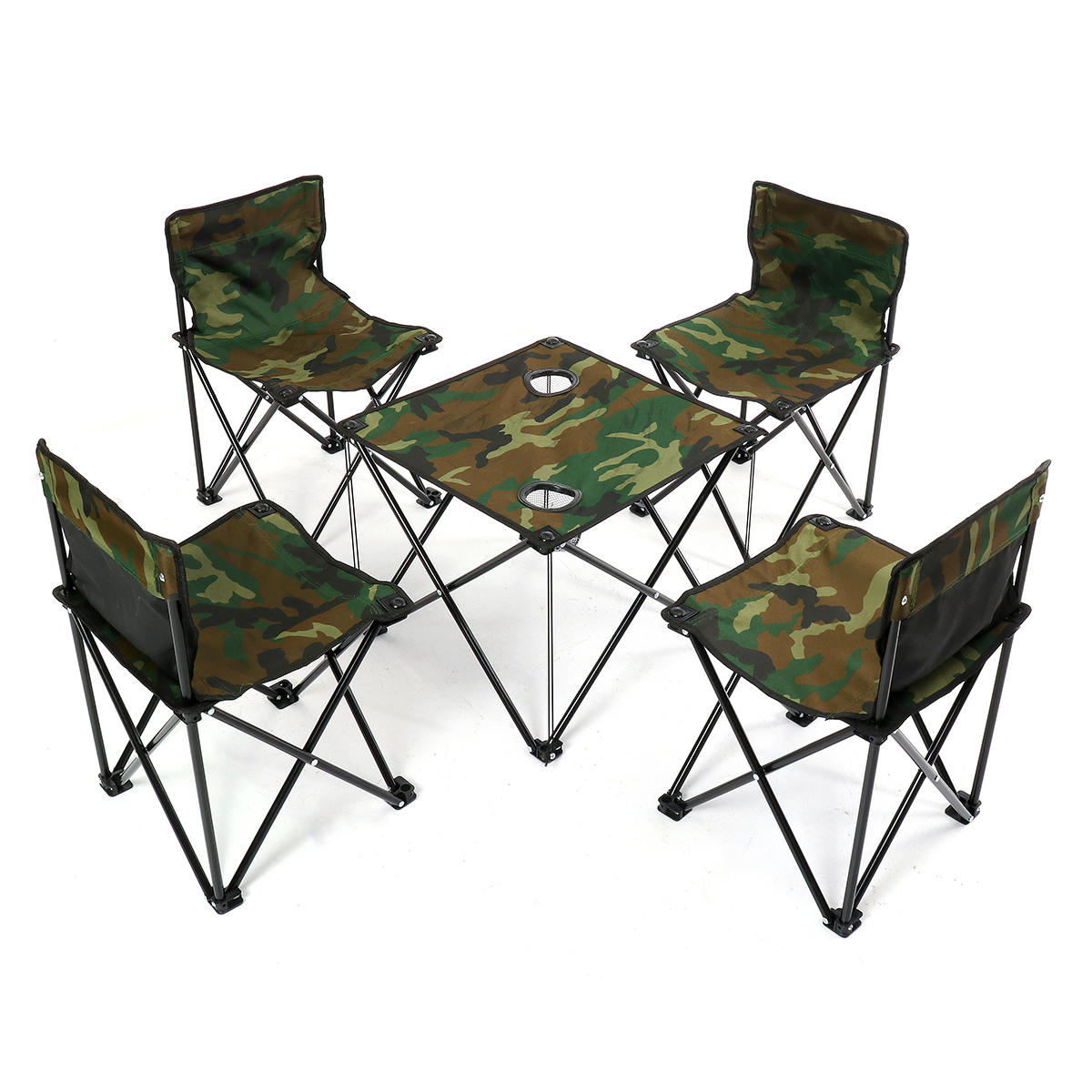 Conjunto de mesa de mesa de cadeira dobrável portátil com transporte Bolsa para camping, eventos esportivos, Praia