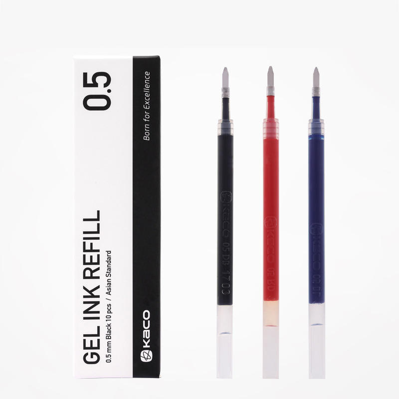 

Kaco 10 Pcs/box Gel Pen Replacement Ink Refills Standard Universal 0.5mm Refill School Office Supplies