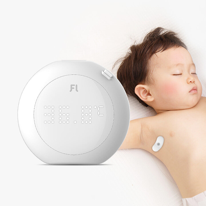 

Fanmi 24-Hour Intelligent Baby Fever Monitor with Wireless Alerts Wearable Smart Thermometer Patch Digital Accurate Read