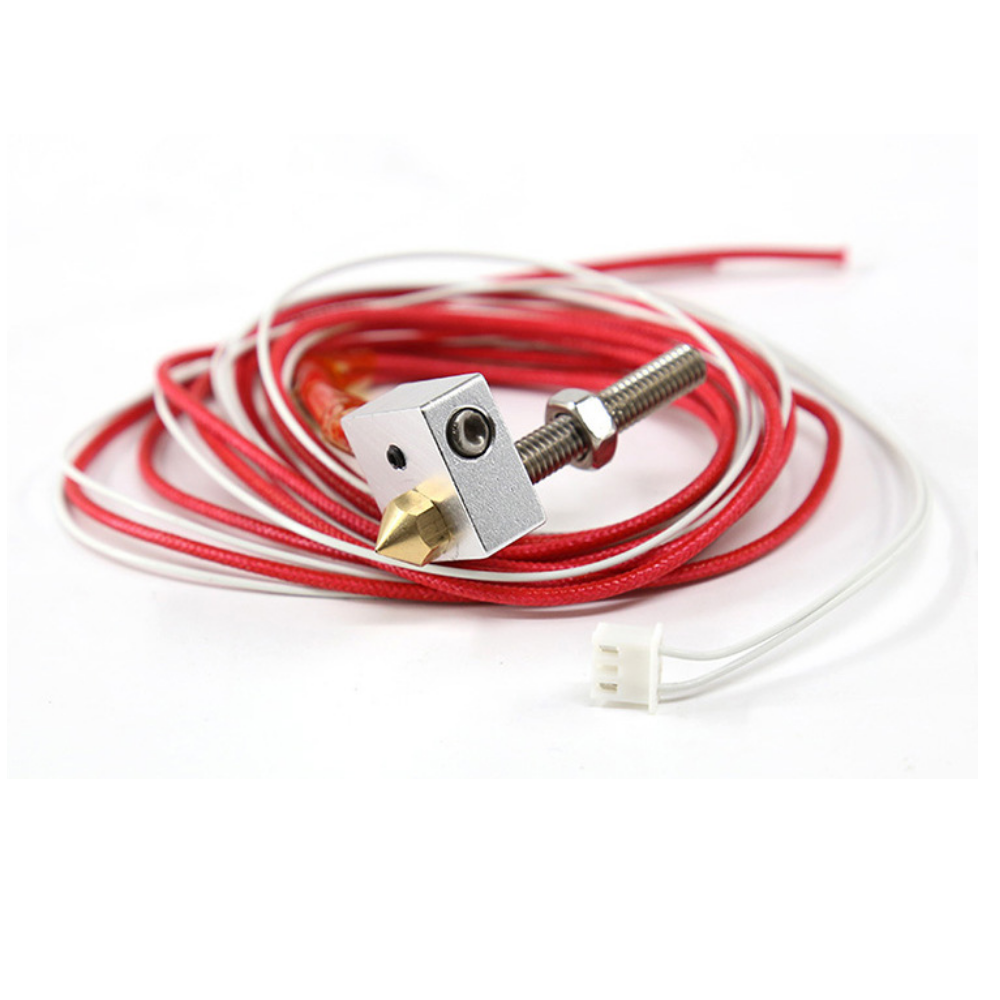 Anet® Hot End Kit M6 30mm Throat + 0.4mm Nozzle + 12V Heating Tube + NTC 3950 Thermistor + Aluminum Heating Block fit fo