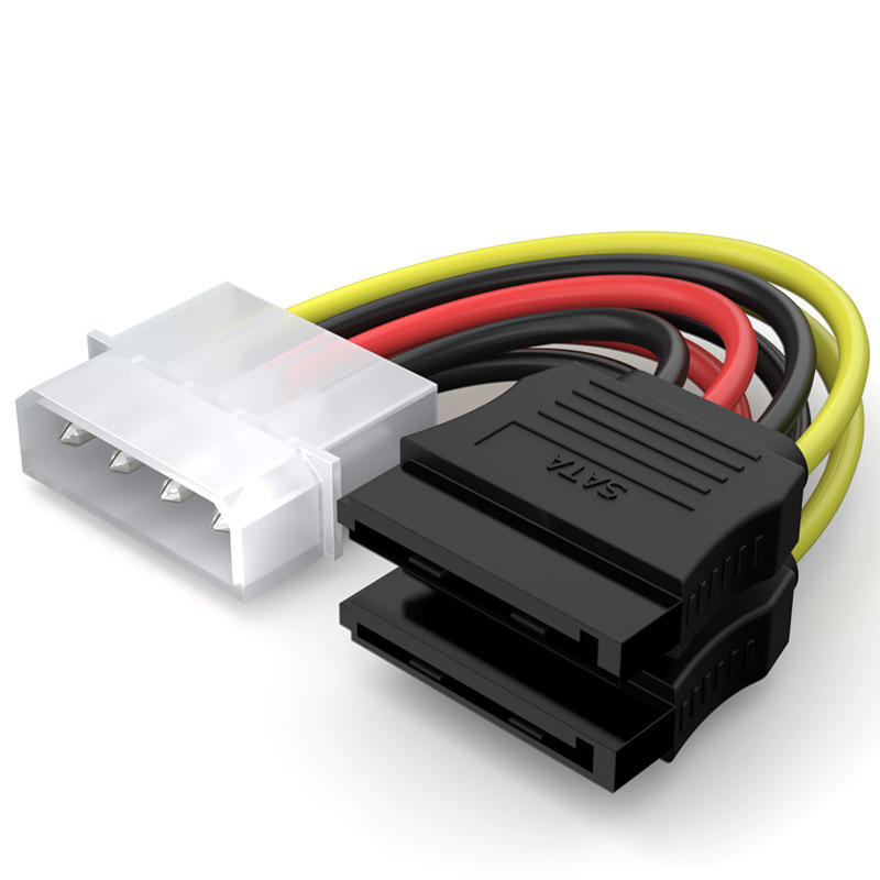 SAMZHE SATA-voedingskabel SATA 1 voor 2-splitter 4 PIN IDE 0.2m kabel voor harde schijf SSD-computer