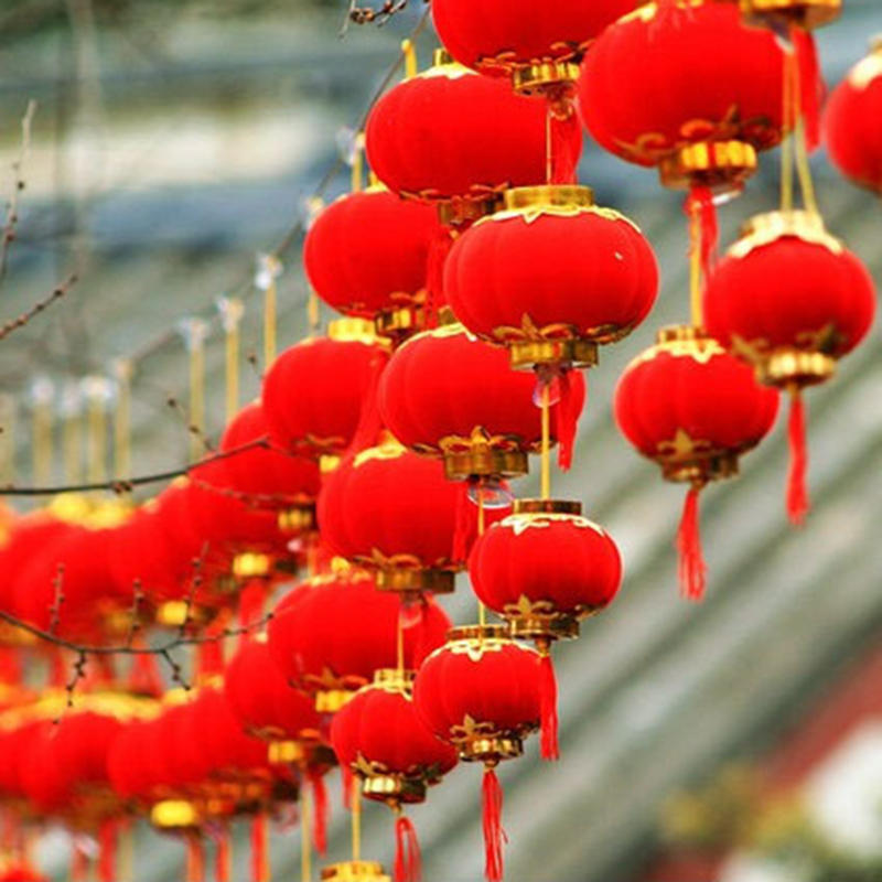 16 stks Chinese Rode Lantaarn Nieuwjaar Decoratie Chinese Lente Festival Lantaarns Decoraties