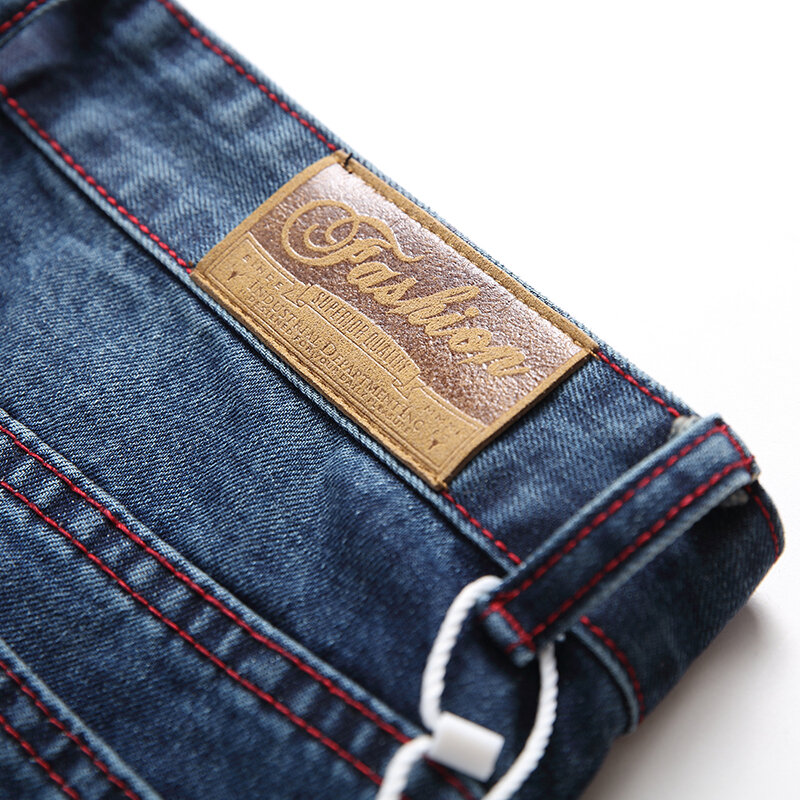 Stylish red stitching holes jeans Sale - Banggood.com