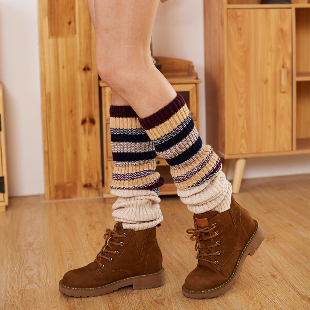 Women's Compression Socks Vintage Color Striped Fashion Sock