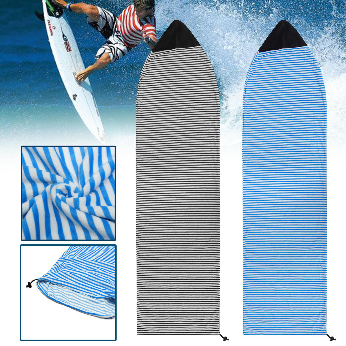 6 / 6.3 / 6.6 / 7inch Surfboard Portector Ultraligh Elestic Force Cover Surboard Bag