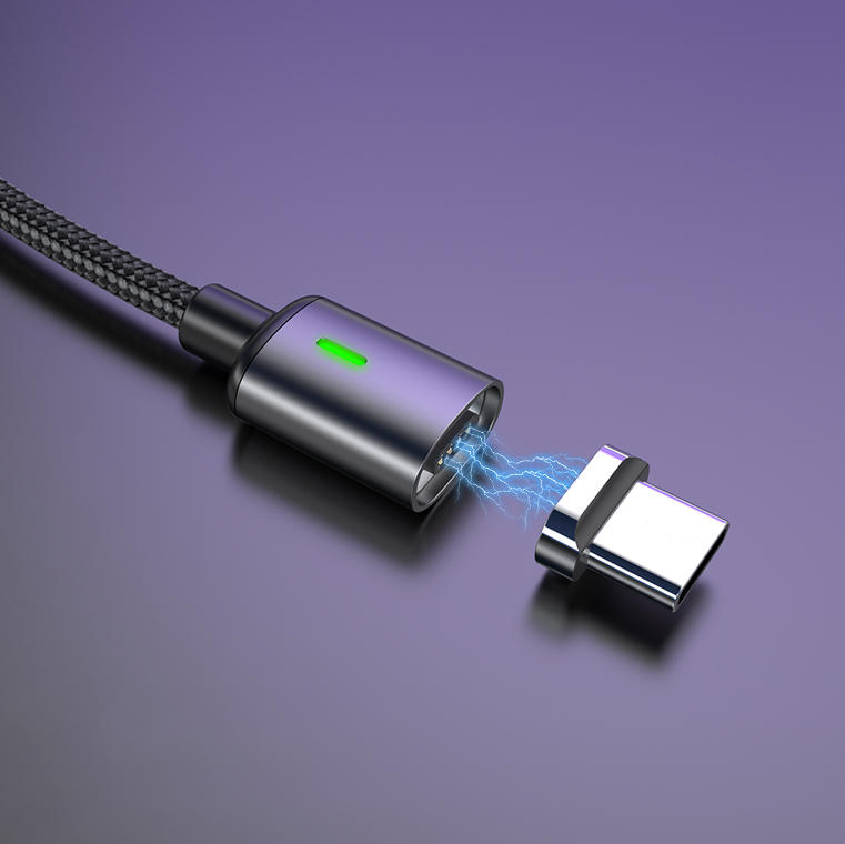 WSKEN Shark X3 2A LED Magnetische Snel Opladen Type-C USB 1.2 M Datakabel voor Mi8 Note8 HUAWEI P30P