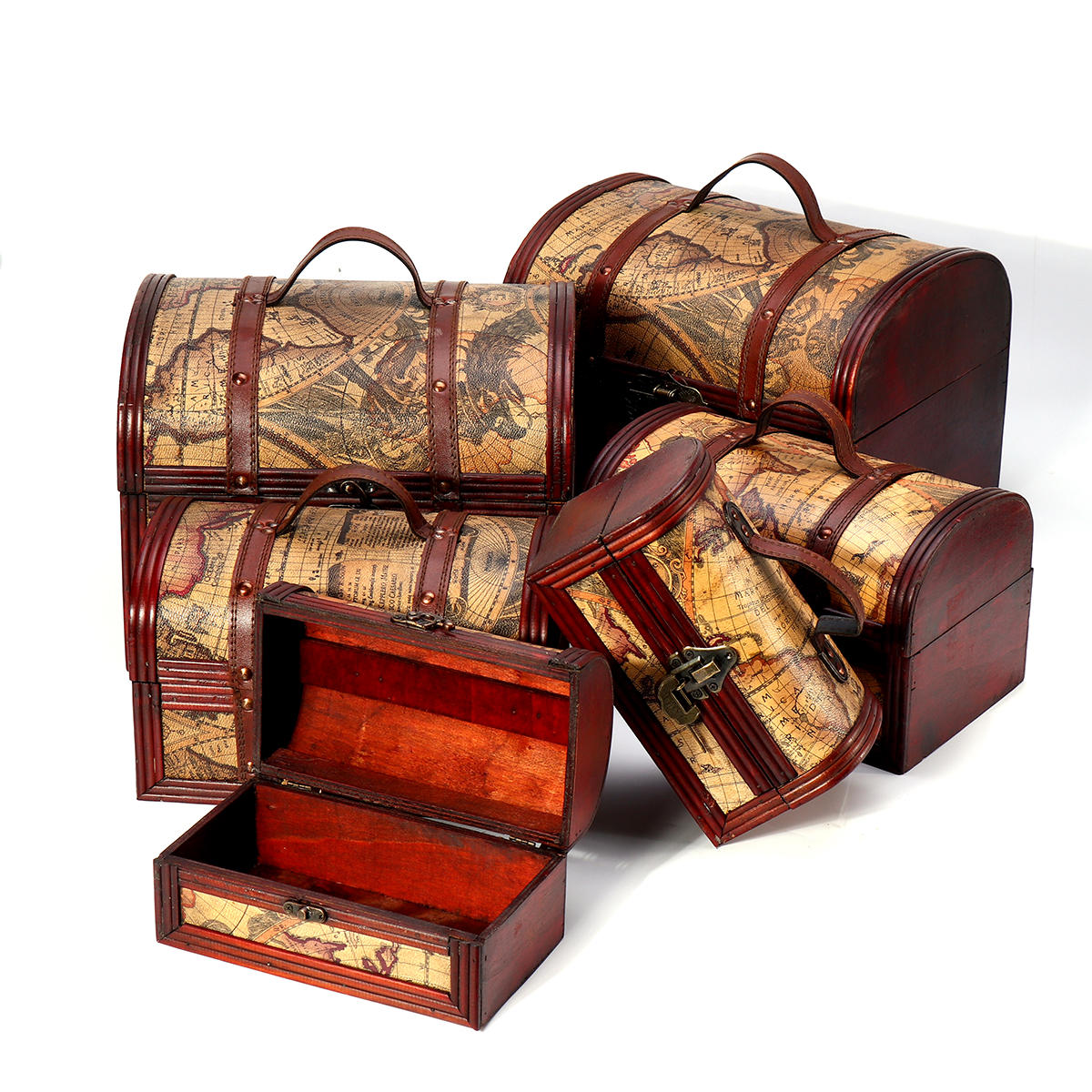 Pirate Treasure Jewelry Truhe Schmuck Andenken Box Storage Organizer Geschenketui