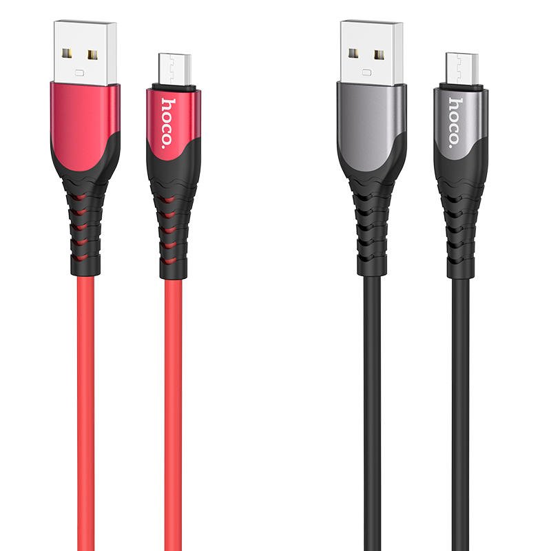 

HOCO U80 Cool Silicone Zinc Alloy 1.2M Type-C Micro USB Fast Charging Data Cable for Samsung S10+ Note8 LG HUAWEI