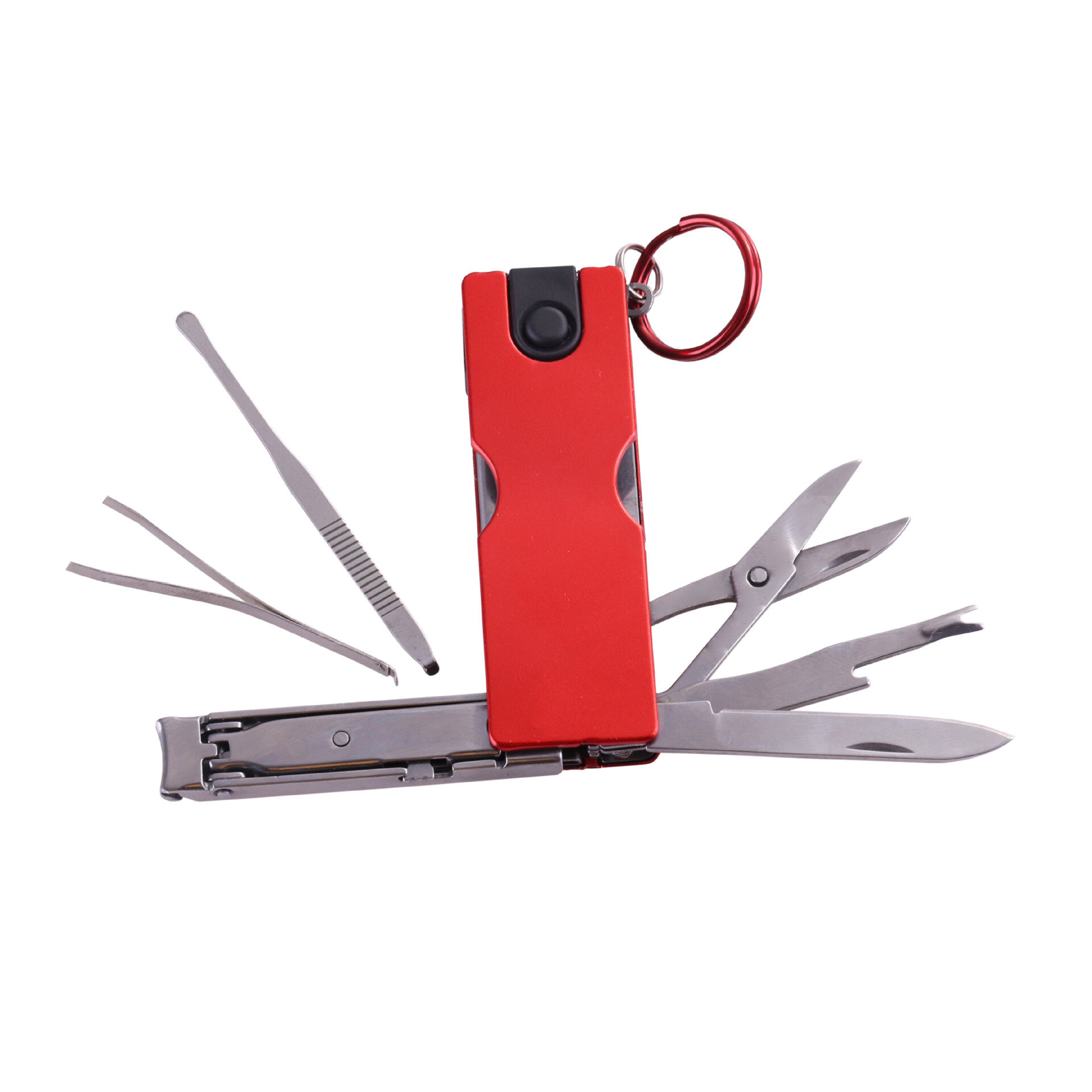Opvouwbare nagelknipper schaar Outdoor draagbare multifunctionele gereedschappen Beauty Tool met LED-licht en sleutelring