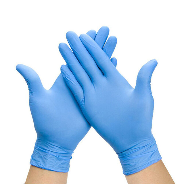 Persoon belast met sportgame negatief De stad 100PCS/Set Blue Latex Gloves Waterproof Nitrile Gloves Disposable Glove  Rubber Gloves Kitchen Cooking Gloves Cleaning Gloves Sale - Banggood USA