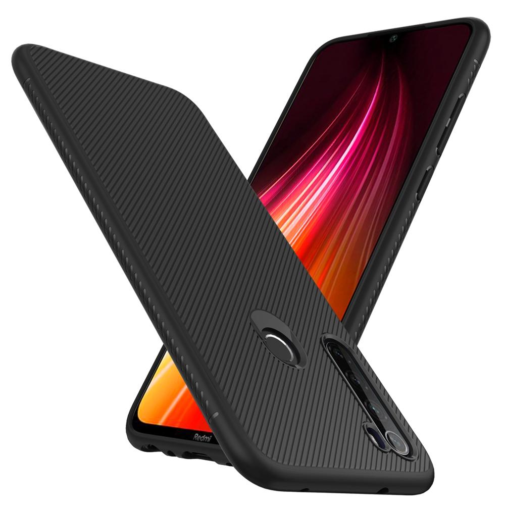 Bakeey Carbon Fiber Texture Slim Soft Silicone Shockproof Protective Case for Xiaomi Redmi Note 8 No
